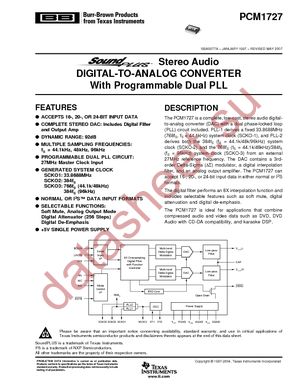 PCM1727E/2K datasheet  